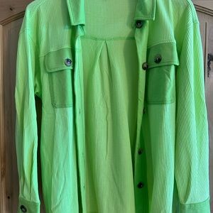 ODDY Neon Green Button Down Shirt